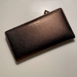 Kate Spade New York Ash Metallic Eva Continental Leather Wallet